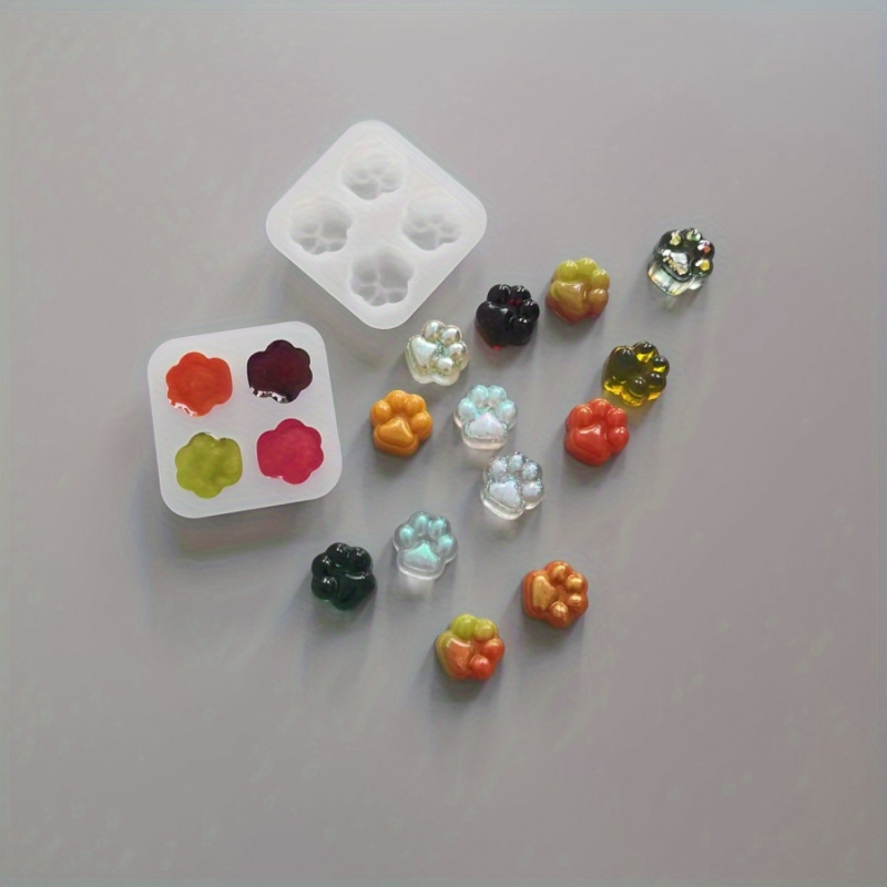 Candle Making Diy - 1Cat Paw Pattern Silicone Mold Set-4A