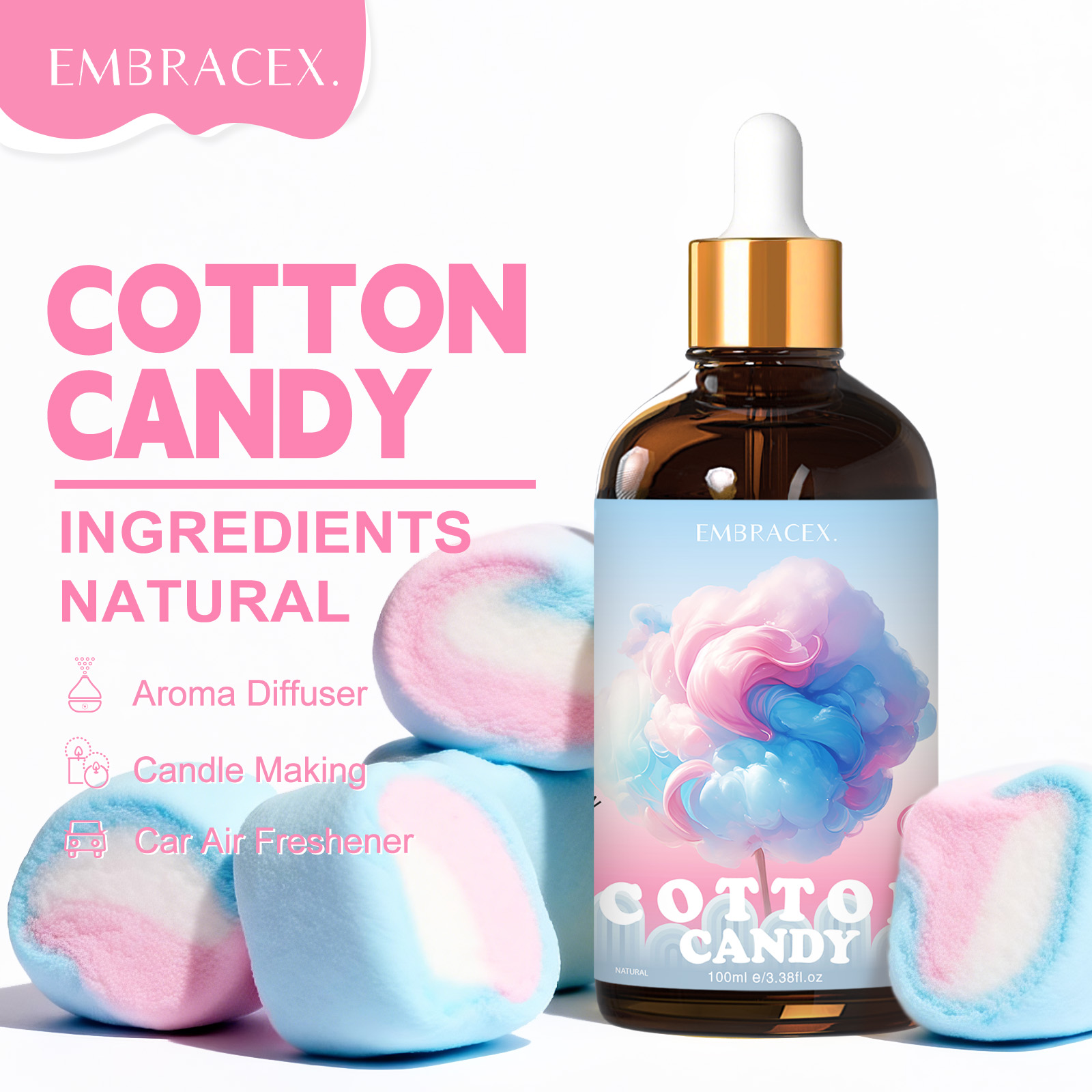 100ml Cotton Candy Essential O - Candle Making Essentials recension och pris