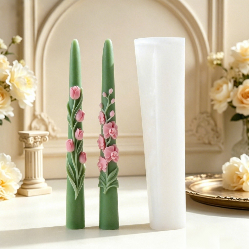 Long Pole Flower Taper Candle  - Candle Making Party recension och pris