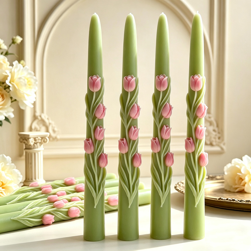 Long Pole Flower Taper Candle  - Candle Making Party recension och pris