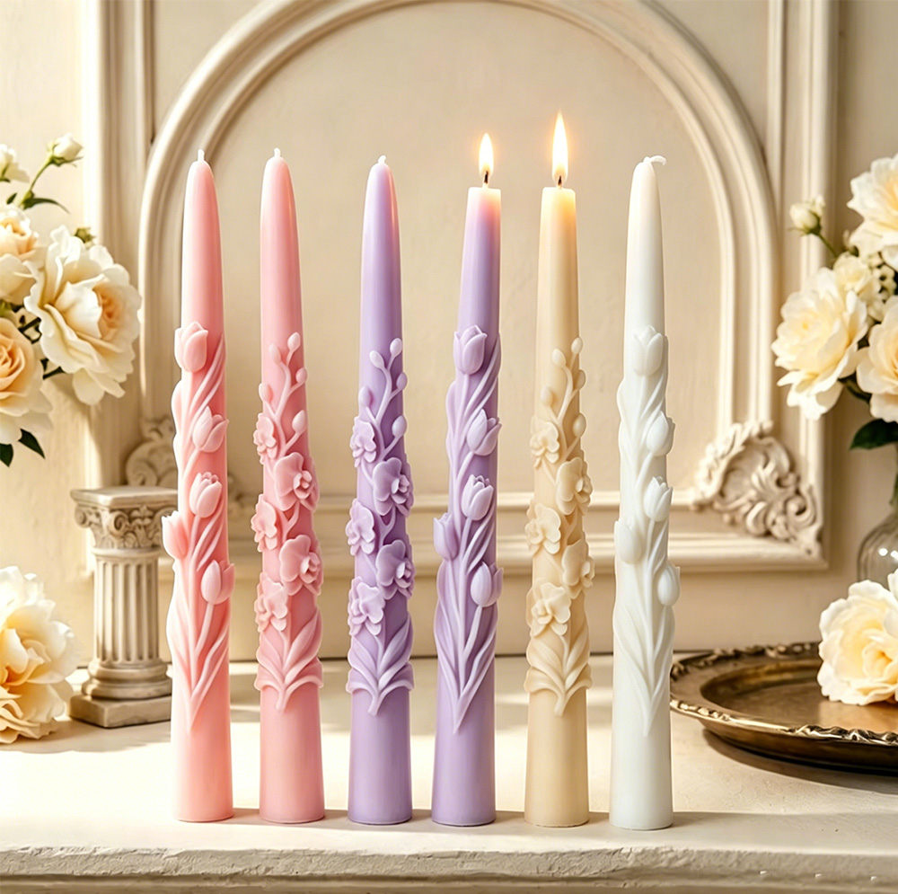 Long Pole Flower Taper Candle  - Candle Making Party recension och pris