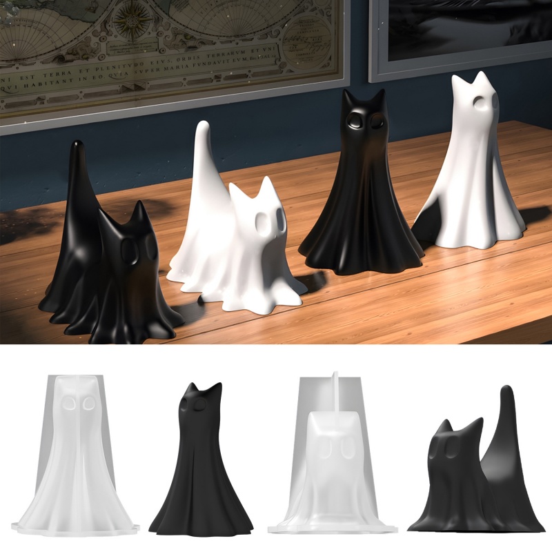 Ghost Cat Halloween Desktop Or - Candle Making Diy recension och pris