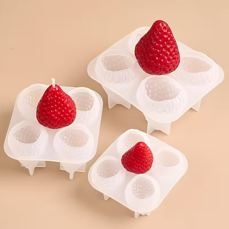 Strawberry Silicone Candle Mol - Candle Making Diy recension och pris