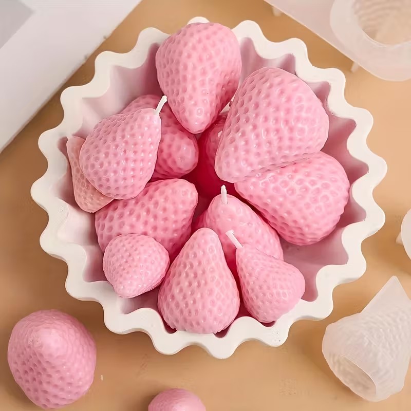 Strawberry Silicone Candle Mol - Candle Making Diy recension och pris