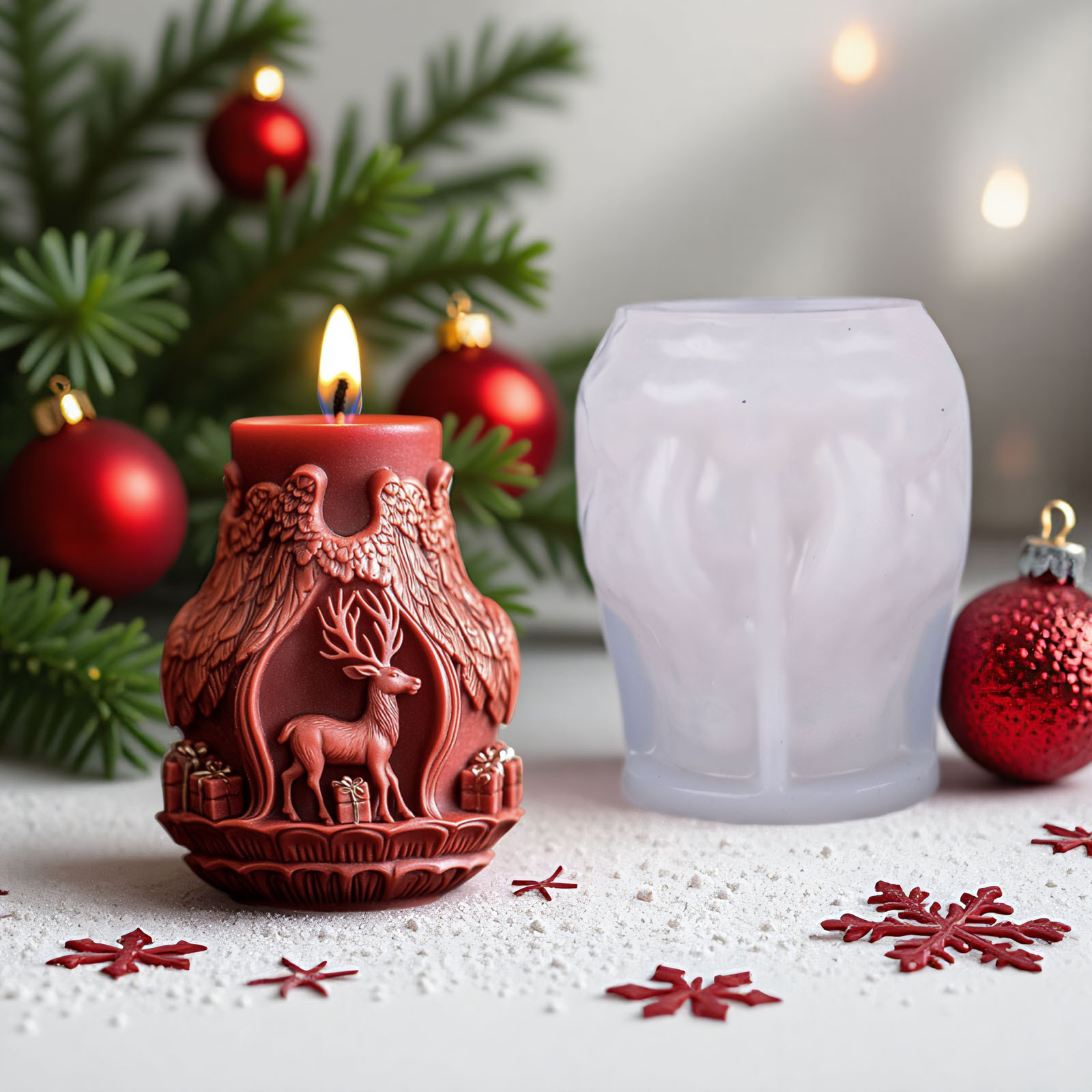 Santa Claus and Elk Candle Mak - Candle Making Diy recension och pris