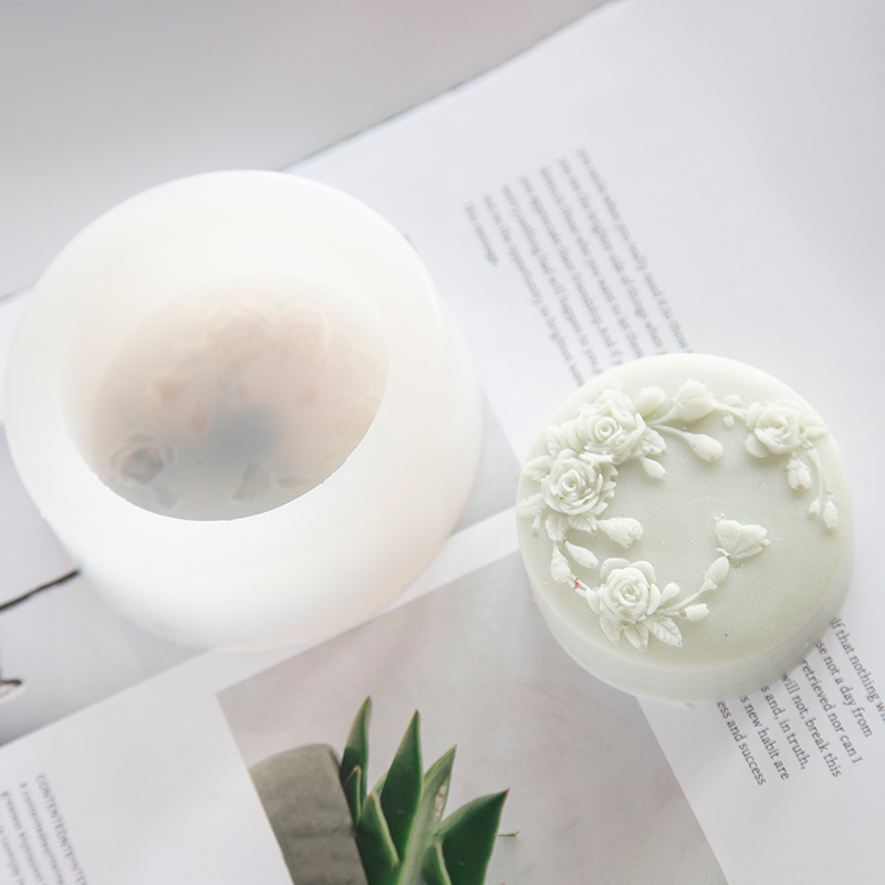 Round Shape Rose Flower Handma - Candle Making Party recension och pris