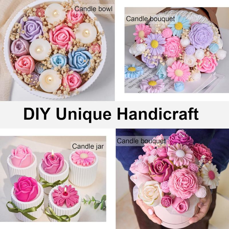 5Flower Candle Mold Set，3D Flo - Candle Making Party recension och pris