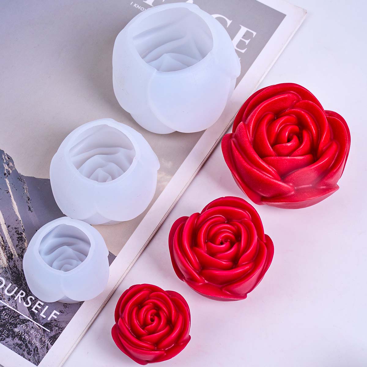 3D Flower Shape Silicone Candl - Candle Making Party recension och pris
