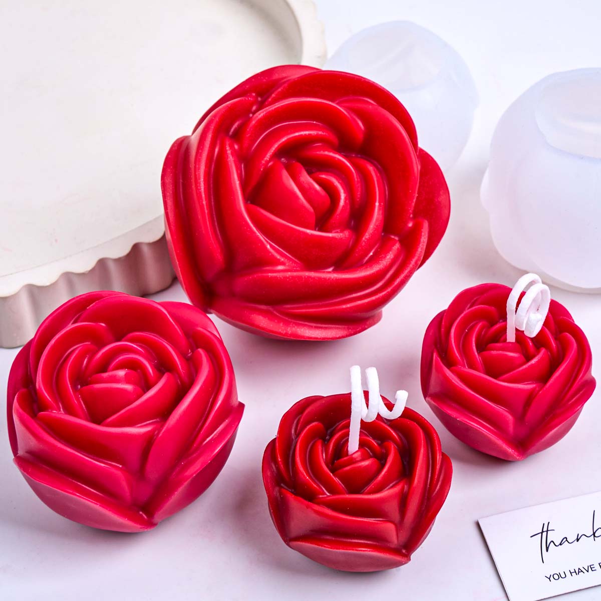 3D Flower Shape Silicone Candl - Candle Making Party recension och pris