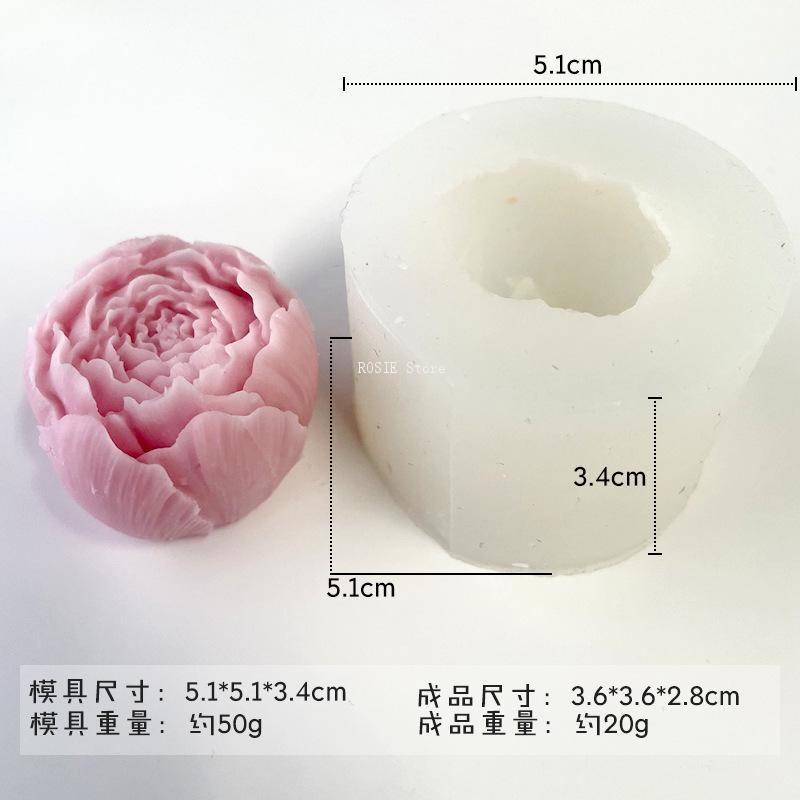 3D Peony Flower Silicone Mold  - Candle Making Party recension och pris