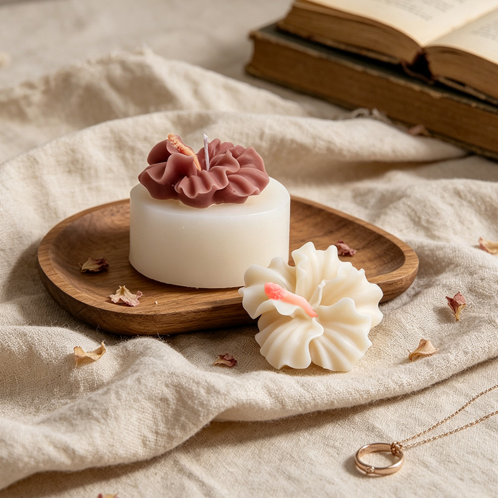 2pcs Hibiscus Flower Candle Mo - Candle Making Party recension och pris