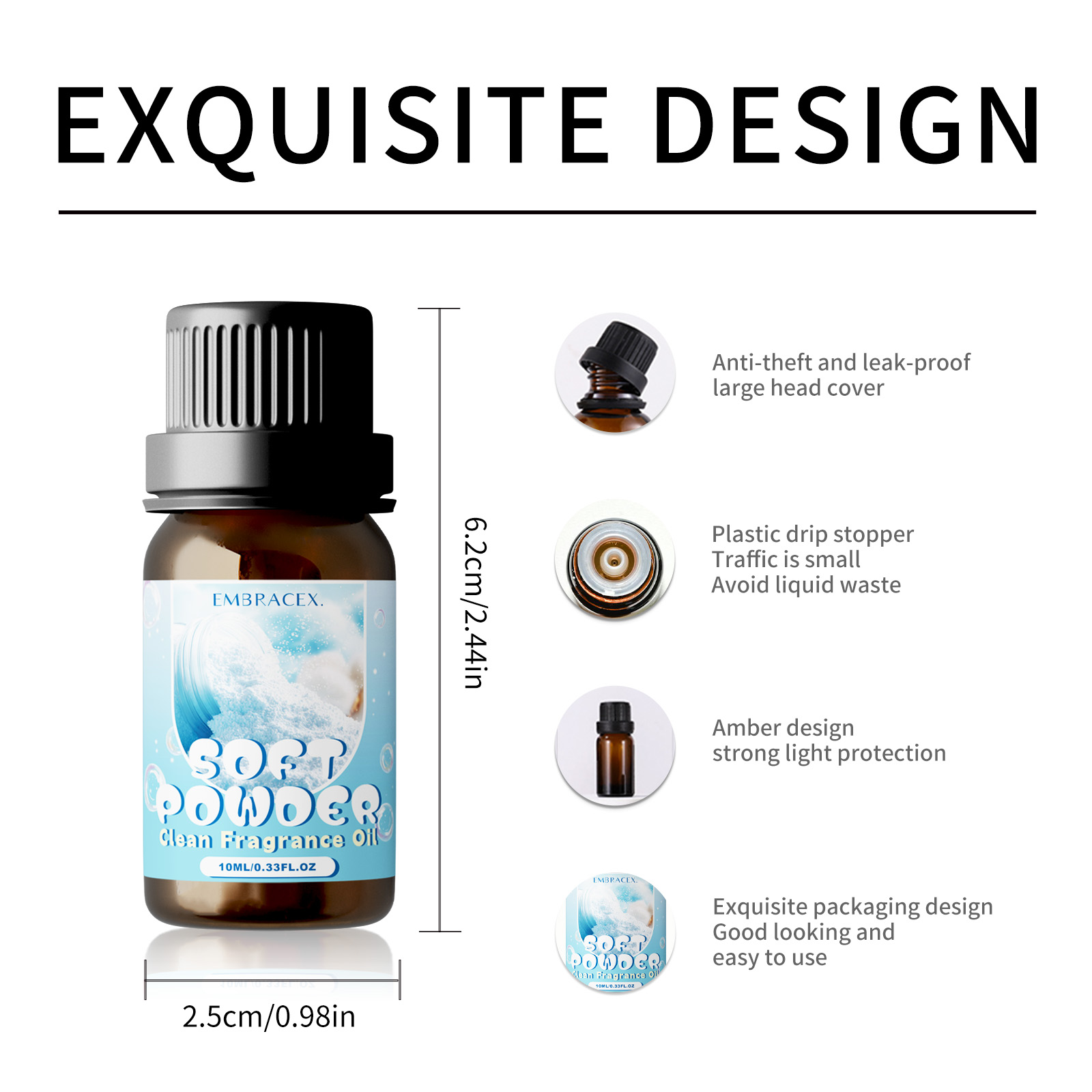 10ml Soft Powder Essential Oil - Candle Making Essentials recension och pris